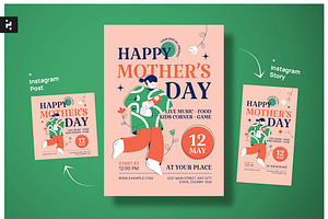 Red Creative Mothers Day Flyer, a Flyer Template by Neermana