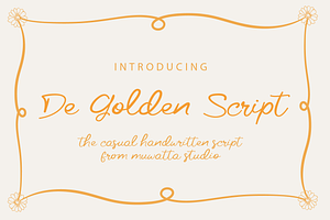 De Golden Script, a Script Font by Muwatta Studio
