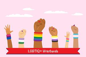 LGBT Flags Wristwand Elements