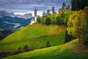 Chapel of St Barbara at morning, a Nature Photo by Alpine Dreams