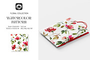 Watercolor Floral Pattern, a Pattern Graphic by PROTEA Watercolor Studio (Thumbnail 3 of 9)