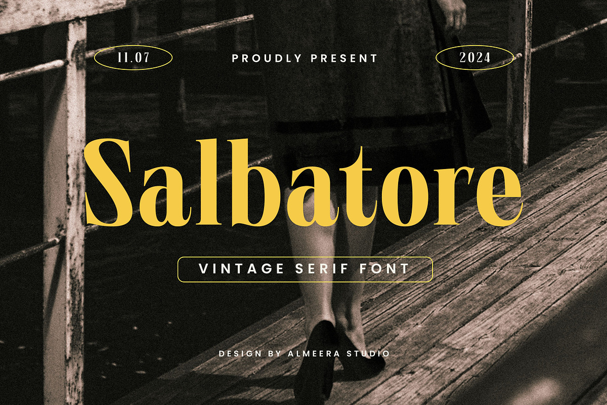 Salbatore - Vintage Serif, a Serif Font by Almeera Std (Photo 1 of 6)