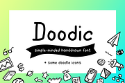 Doodic| font with doodle icons, a Sans Serif Font by wowomnom (Thumbnail 1 of 3)
