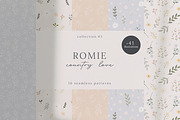 Romie Seamless Patterns, a Pattern Graphic by Emilie Cliche (Thumbnail 1 of 9)
