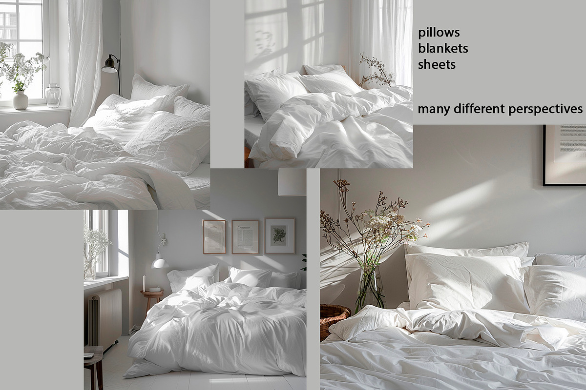 Minimalist Bedding Mockup Collection, a Merchandise Mockup by Maria S. Studio (Photo 2 of 4)