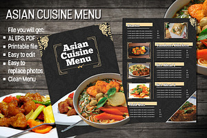 Asian Cuisine Menu