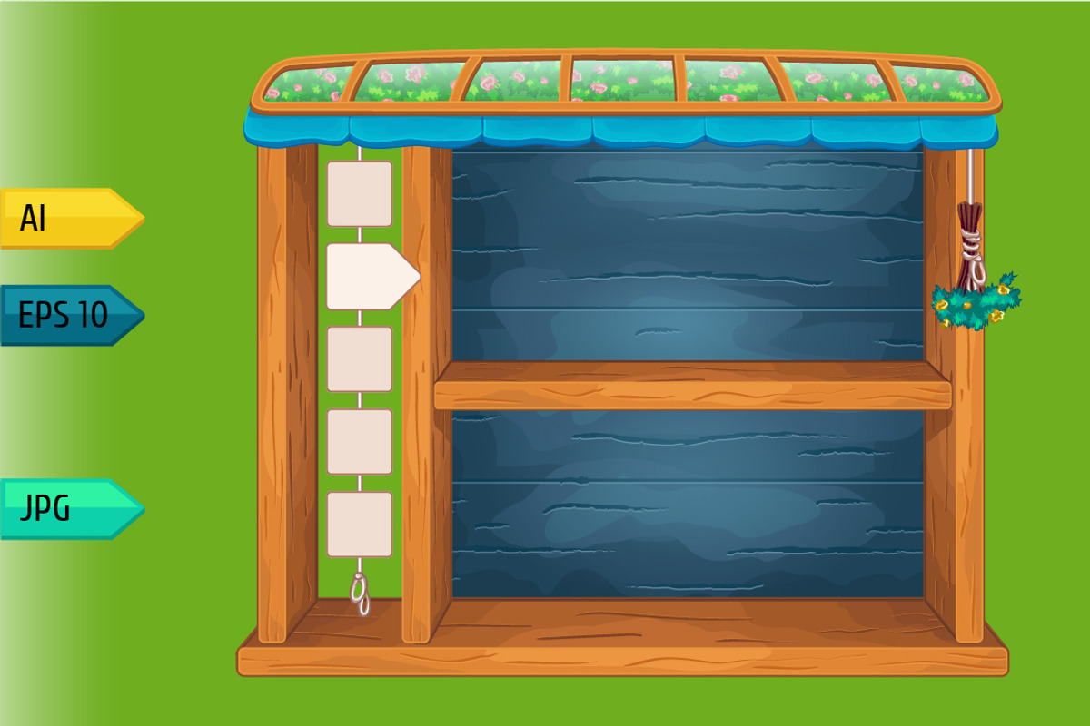 Game wooden shelf windows set, a Templates & Theme by julia_musdotter (Photo 15 of 20)
