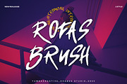 Rofas Brush - Dry Brush Font, a Handwritten Font by Dhabee (Thumbnail 1 of 15)