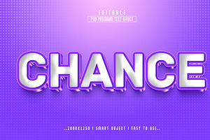 Chance 3D Editable Psd Text Effect