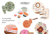 Coffee Lover & Coffeeshop Clipart, a Food Illustration by Ruslana Lubenets (Thumbnail 6 of 16)