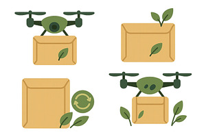 Innovative drone delivery system, a Transportation Illustration by ZinetroN
