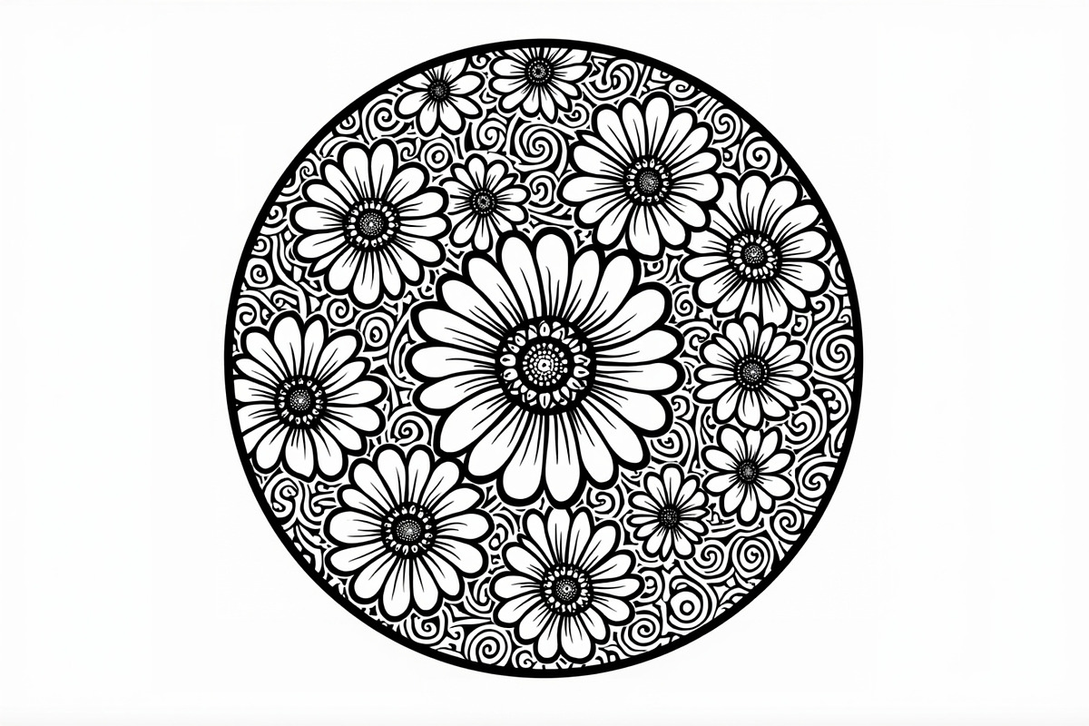 Beautiful Floral Mandala Clipart, an Illustration by hafijul (Photo 7 of 9)