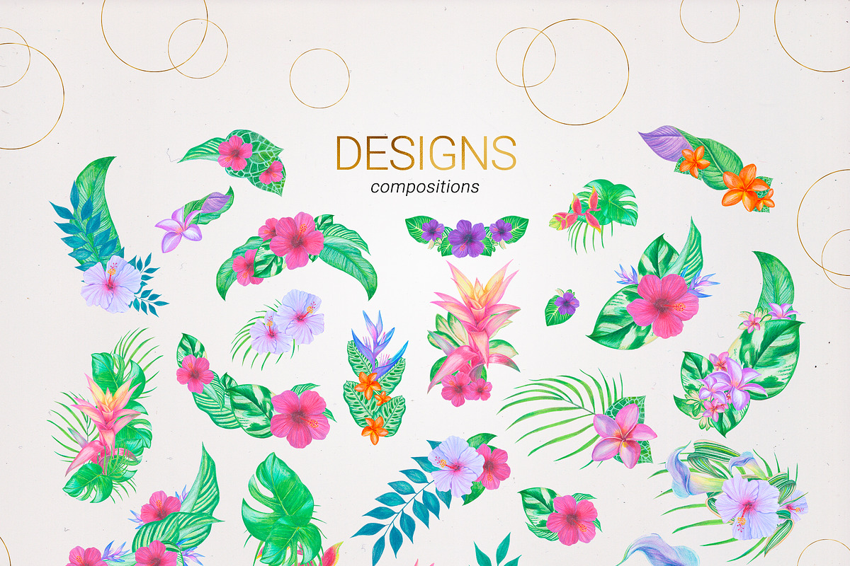 Tropical decorative clipart set, an Object Graphic by LiiaLonn Studio (Photo 6 of 7)