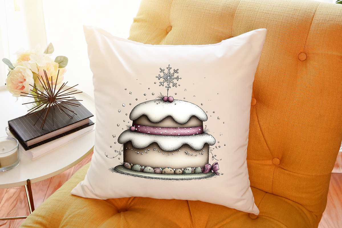 Watercolor Set Christmas Cakes, an Illustration by Sublimation Artist (Photo 6 of 6)