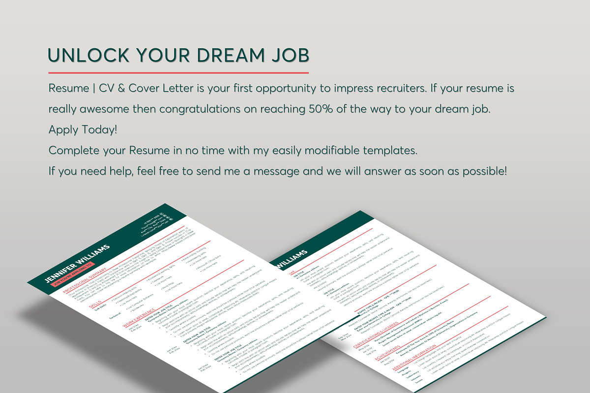 ATS Resume CV Word & Google Docs 45, a Resume Template by MrCam Template Resume|CV (Photo 7 of 8)