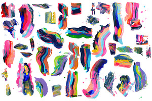 A Huge Mess - Paint Collage Elements