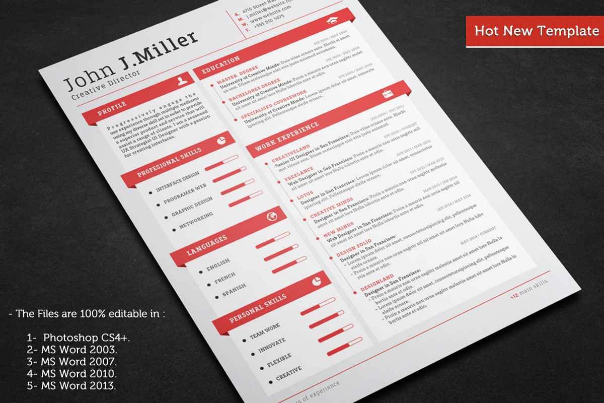 Ultra Clean Resume, a Resume Template by CodePower (Photo 4 of 5)