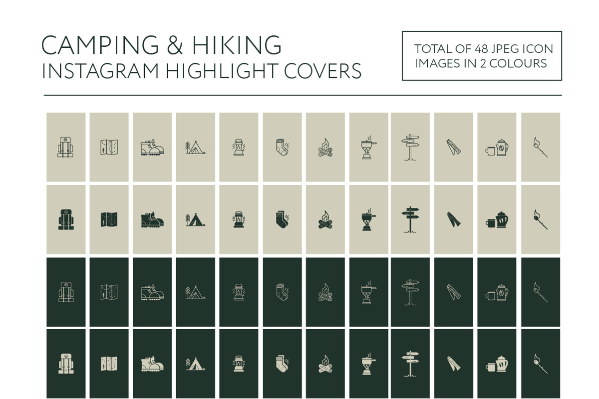 Camping & Hiking instagram covers, an Icon by the cabin supply co (Photo 2 of 4)