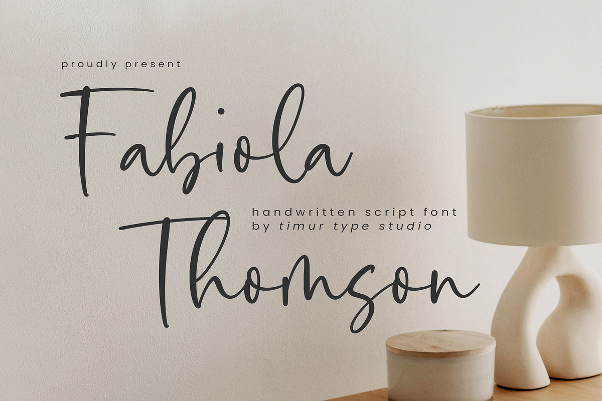 Fabiola Thomson Font, a Handwritten Font by Timurtype (Photo 1 of 7)