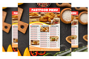 Fast Food Menu flyer template, a Flyer Template by imadeDesign (Thumbnail 1 of 3)