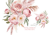 Pink Floral Pampas Grass Clipart, an Illustration by Sunflower Day Love (Thumbnail 6 of 7)