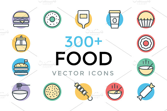 300 Food Vector Icons
