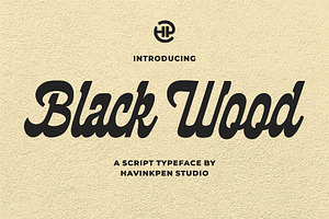 BLACK WOOD - Modern Classic Script