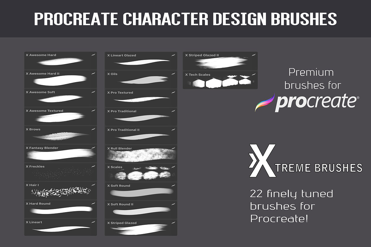 Procreate MEGA BUNDLE! (1K+ BRUSHES), a Brush Add-On by Extreme Brushes (Photo 18 of 47)