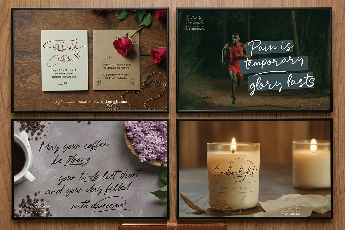The Aesthetic Swash 12 Font Bundle, a Script Font by Letterhanna Studio (Photo 8 of 10)