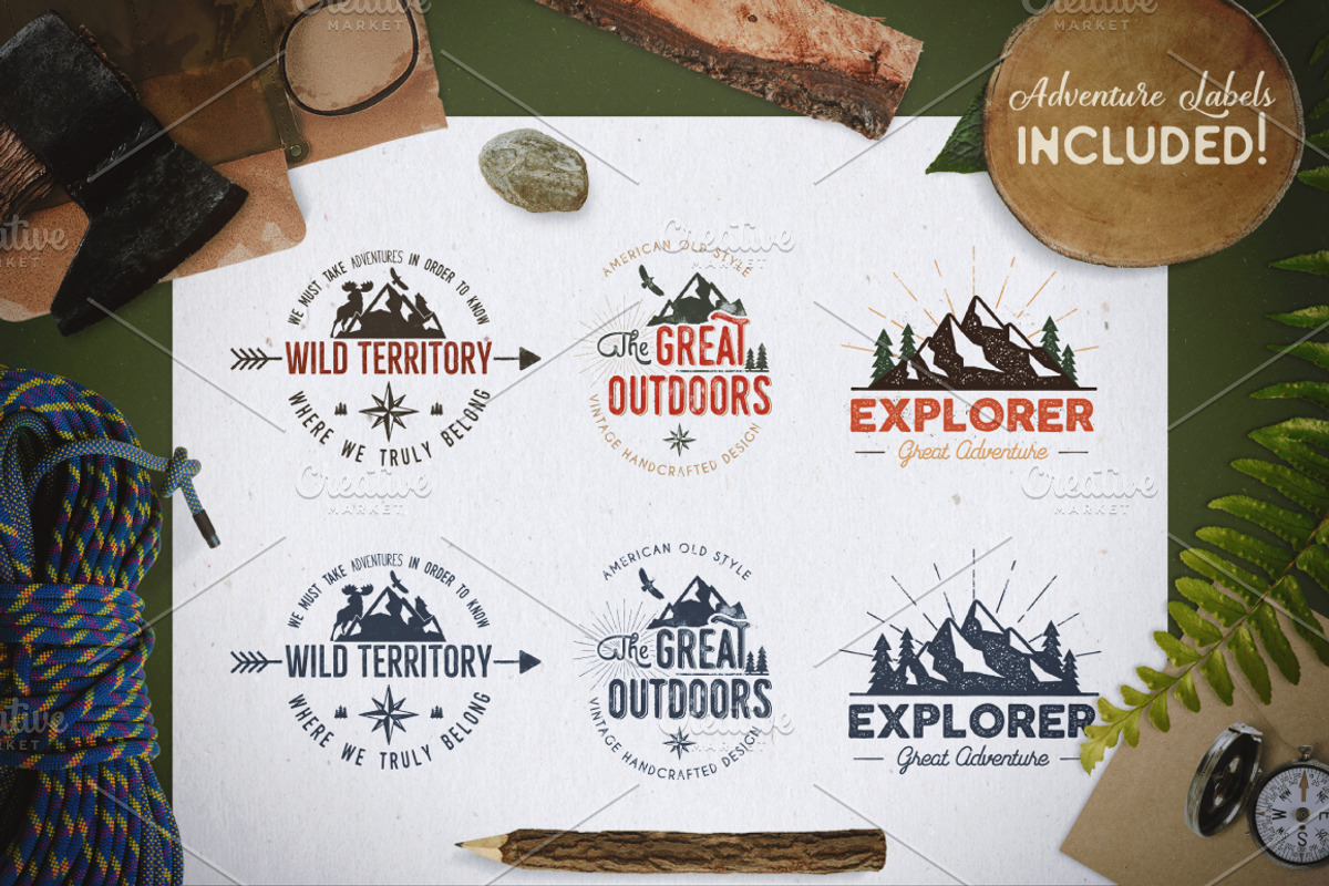 Vintage Adventure Branding Kit, a Branding & Logo Template by JeksonGraphics (Photo 15 of 55)