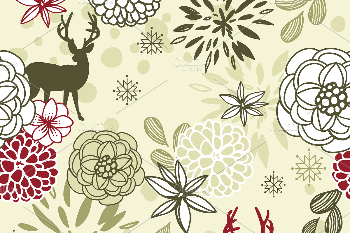 Christmas Scrapbook Retro Paper pack preview 3