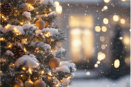 decorated Christmas tree stands, a Holiday Photo by Lermont51