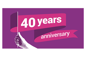 40 Years Anniversary Vector Icon