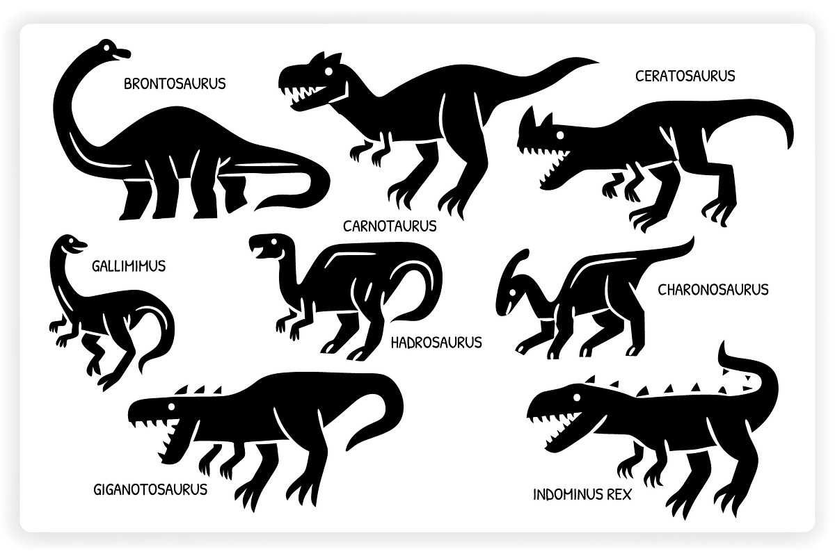 38 Dinosaur Elements x3 Styles, a Graphic by monkik (Photo 13 of 22)