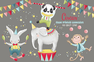 Animal Circus Carnival Clip Art