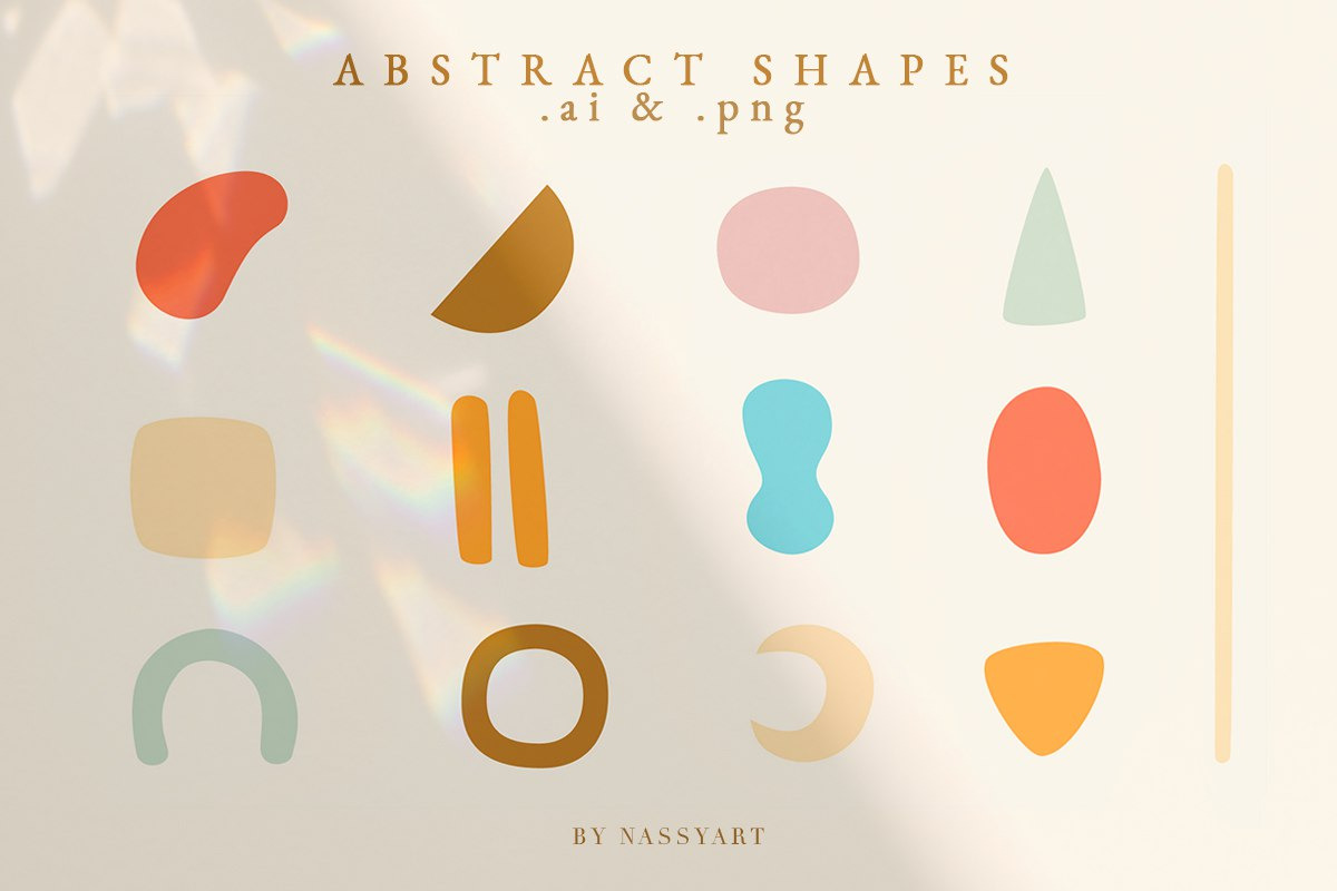 Celestial Fall Abstract Set, a Decorative Illustration by NassyArt (Photo 4 of 11)