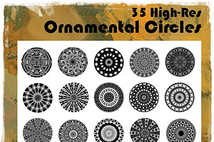 Ornamental Circles Photoshop Brushes