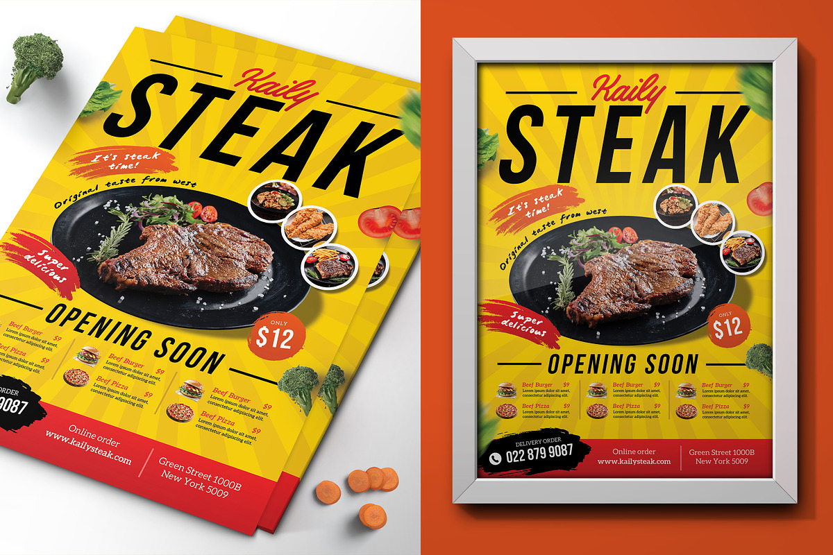 Food Menu Flyer, a Flyer Template by Aarley Kaiven (Photo 1 of 3)