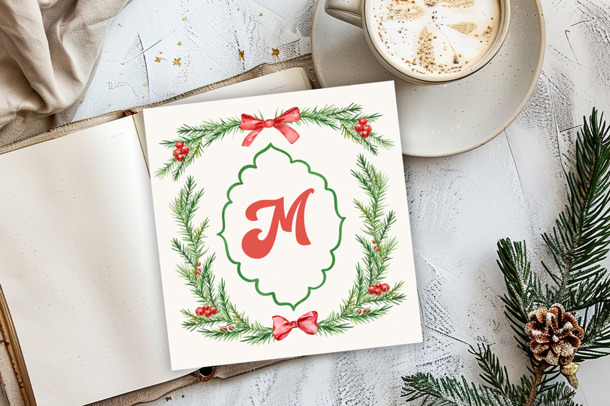 Watercolor Christmas Frames Clipart, a Seasonal Illustration by SvetaArtStore (Photo 5 of 8)