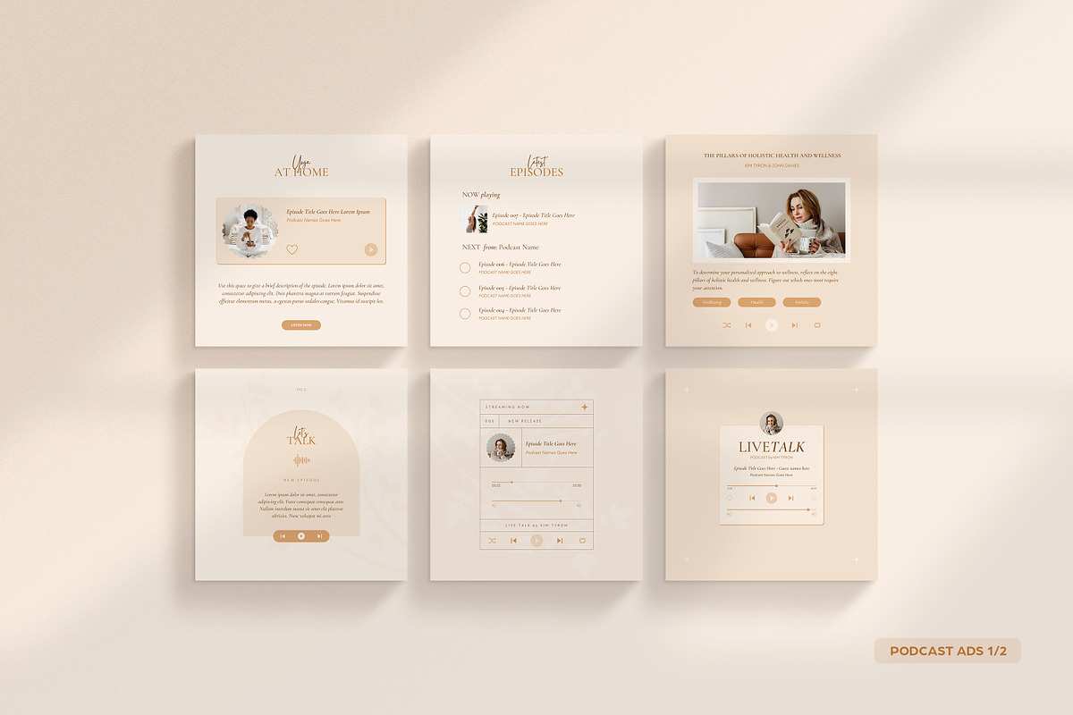 Wellness Social Media Kit CANVA, a Social Media Template by Wildnun Studio