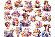 Autumn Clipart Bundle | Tea Party, a Person Illustration by GlamArtZhanna (Thumbnail 2 of 5)