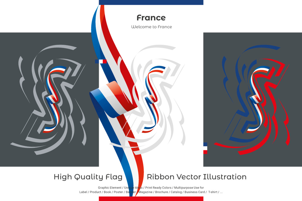 France flag ribbon vector, a Templates & Theme by Simbos (Photo 2 of 9)