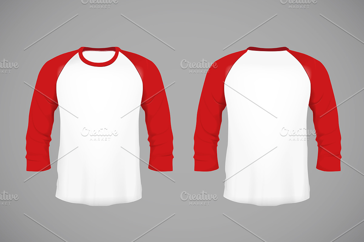 Men's baseball t-shirts mockup, an Illustration by George Rod (Photo 5 of 6)