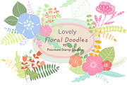 Lovely Floral Doodles, a Brush Add-On by Sense Library (Thumbnail 1 of 30)