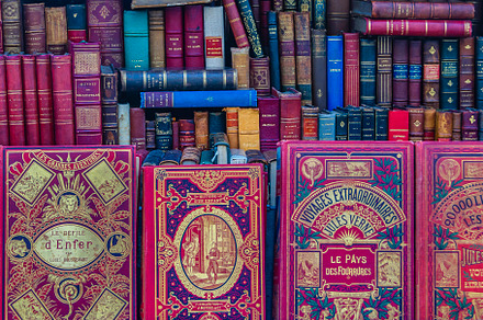 Antique books at bookstore, an Arts & Entertainment Photo by DanFLCreativo