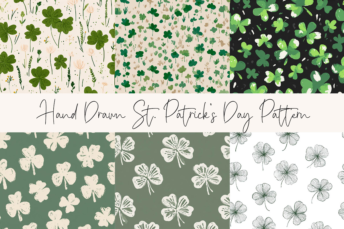 Hand Drawn St. Patrick’s Day Pattern, a Texture Illustration by DreamPrint404 (Photo 5 of 8)