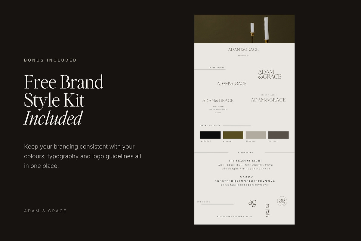 Wedding Photography Branding Kit, a Marketing Template by Adam and Grace (Photo 10 of 16)