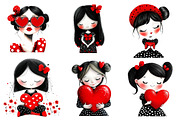 Cute Girl Clipart, an Illustration by CreationArt (Thumbnail 2 of 5)