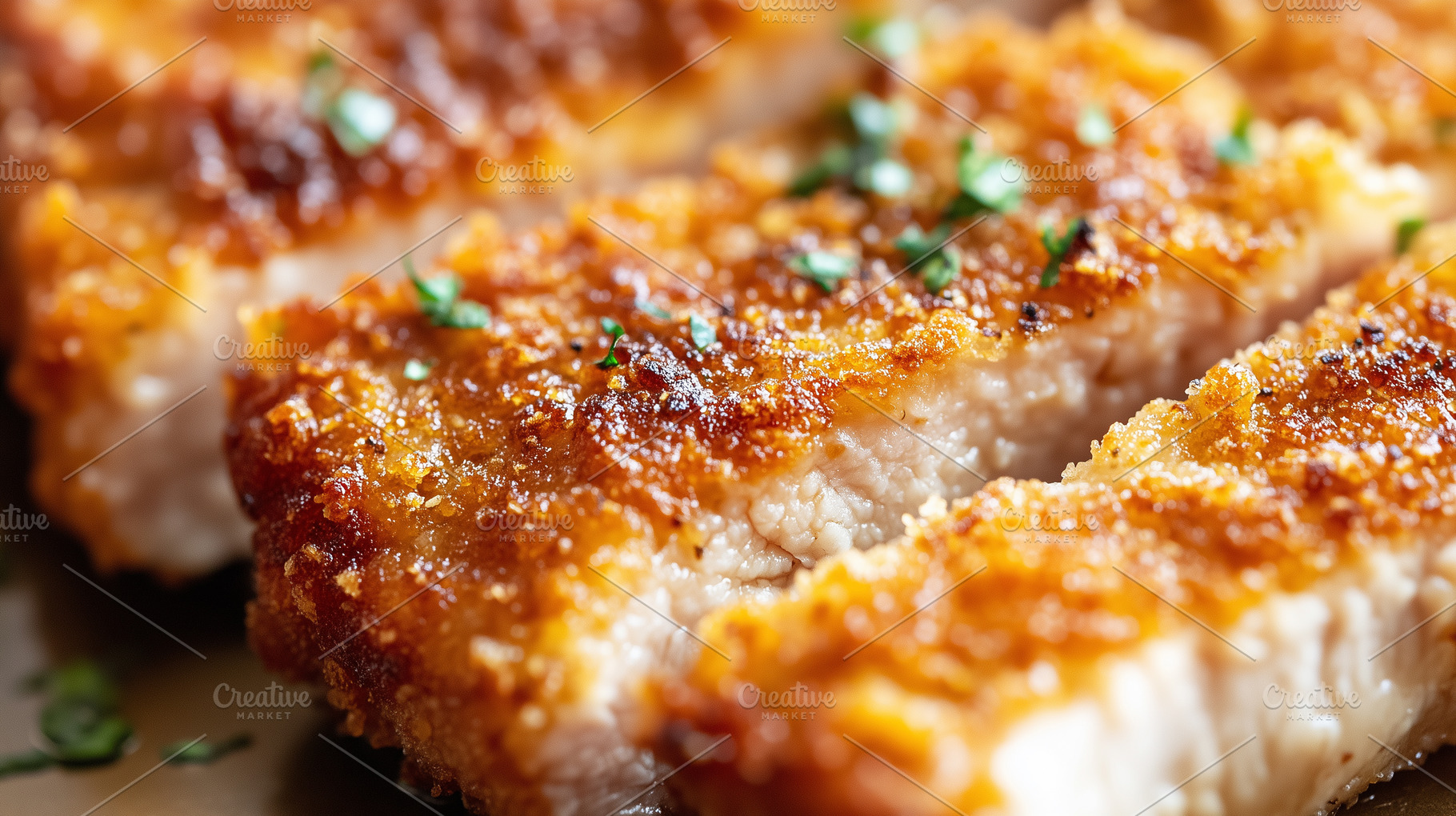 Fried crispy breaded pork cutlet, a Food & Drink Photo by MistyDay