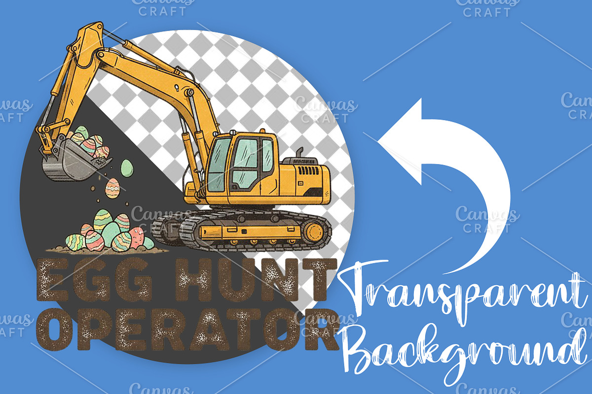 Funny Eggs Cavator PNG, an Illustration by Canvas Craft (Photo 2 of 6)